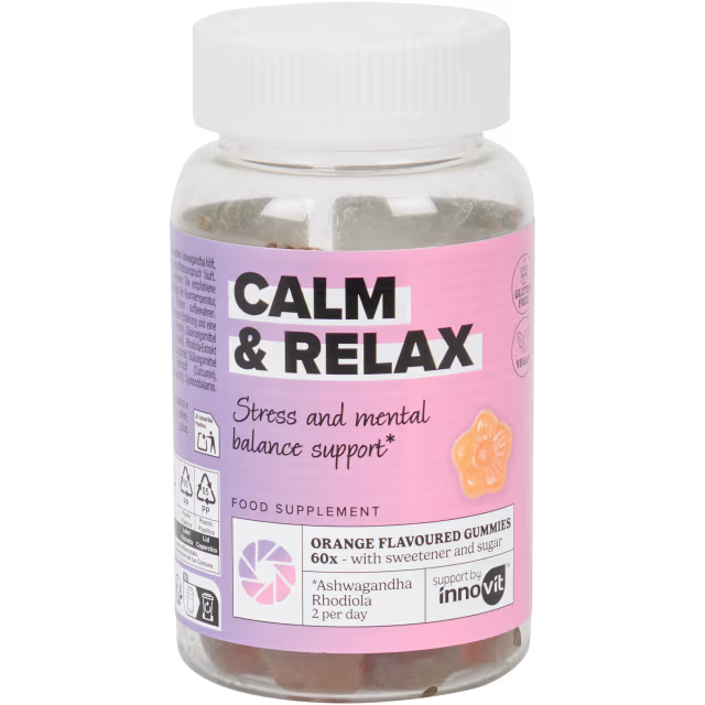 Innovit Calm & Relax Fruit Gummies – 2 packs- Ashwagandha & Rhodiola , Vegan & Glutenfrei – 2 Gummies täglich
