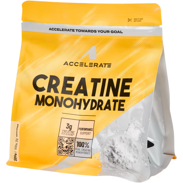 Accelerate Creatine Monohydrate – 300 g – 100 Portionen – 100 % reines Kreatin – Für Kraft & Leistungssteigerung