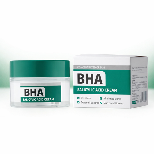 Naturkosmo BHA Salicylsäure Creme mit Ceramiden & hydrolysiertem Kollagen – Klärende Pflege für unreine Haut, 30 g