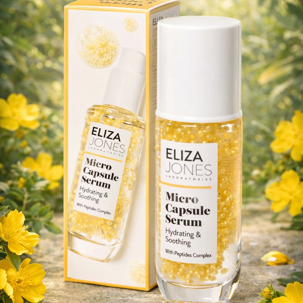Eliza Jones Micro-Kapsel Serum – Feuchtigkeitsspendendes & beruhigendes Gesichtsserum mit Peptid-Komplex