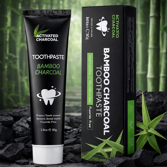 Naturkosmo Bambus Aktivkohle Zahnpasta – Natürliche Zahnaufhellung & frischer Atem, 2 × 85 g
