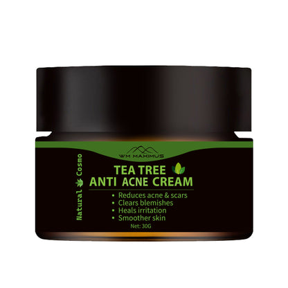 Naturkosmo Tea Tree Anti-Akne Creme – Klärende Pflege bei Pickeln, Mitessern & Hautunreinheiten, 30 g