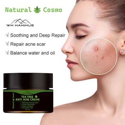 Naturkosmo Tea Tree Anti-Akne Creme – Klärende Pflege bei Pickeln, Mitessern & Hautunreinheiten, 30 g