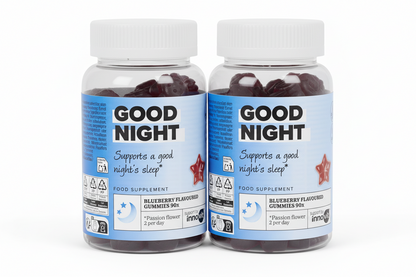 Innovit Good Night Gummies – 2 packs – Wildberry-Geschmack, Vegan & Glutenfrei – Für erholsamen Schlaf
