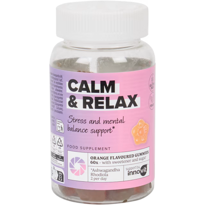 Innovit Calm & Relax Fruit Gummies – 2 packs- Ashwagandha & Rhodiola , Vegan & Glutenfrei – 2 Gummies täglich