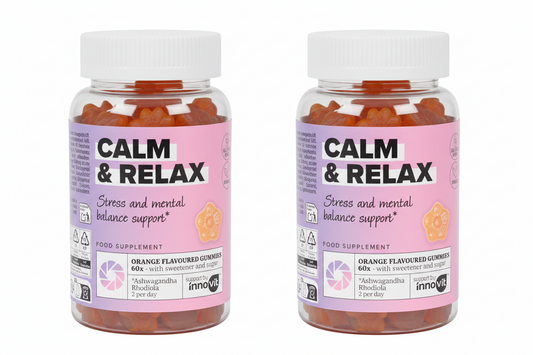 Innovit Calm & Relax Fruit Gummies – 2 packs- Ashwagandha & Rhodiola , Vegan & Glutenfrei – 2 Gummies täglich