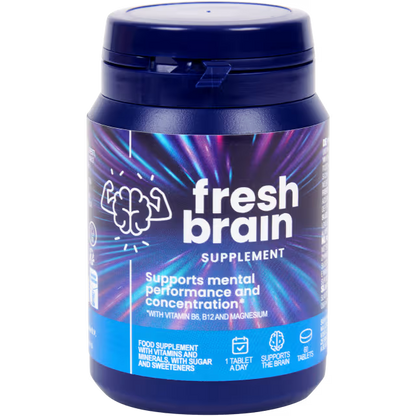 Fresh Brain Nahrungsergänzungsmittel – 2 packs – Limetten-Geschmack – Mit Magnesium, Vitamin B6 & B12 – Für Konzentration & mentale Leistungsfähigkeit