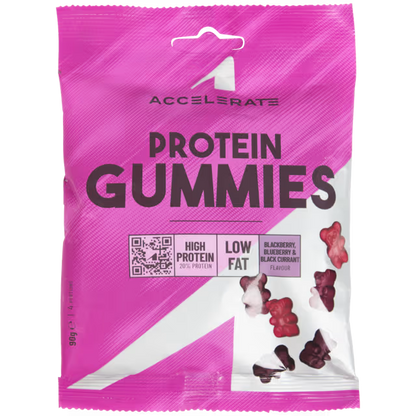 Accelerate Sport Gummibärchen – 100g * 2 stuck | Wenig Fett, Protein- oder Energie-Variante | Gesunde Fruchtgummis für Fitness & Snack