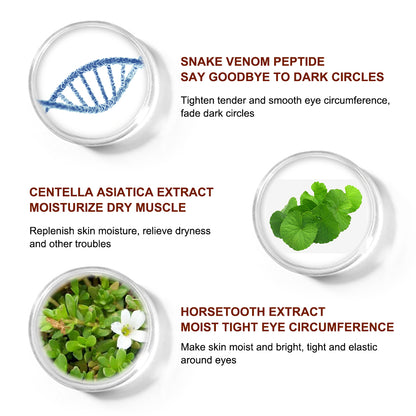 Naturkosmo Straffende Augencreme mit Schlangengift-Komplex – Gegen Augenringe & Tränensäcke, Lifting-Effekt, 30 g
