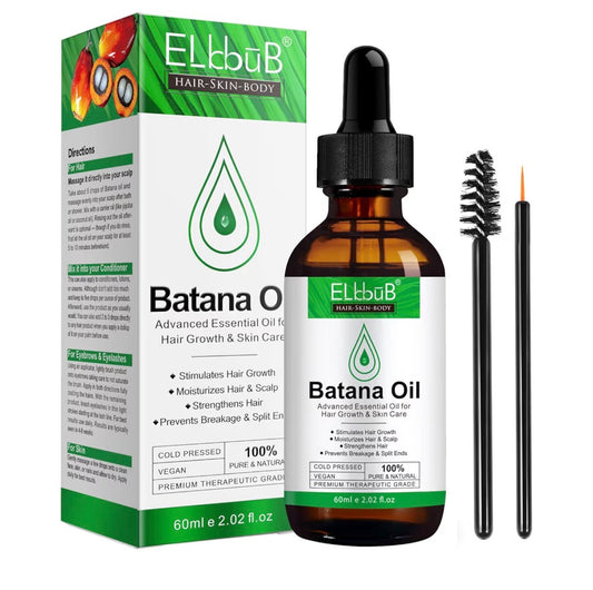 Batana Oil for Hair - Organic Hair Oil for Growth and Repair of Dry, Damaged Hair, Care Oil for Face and Body 60ml