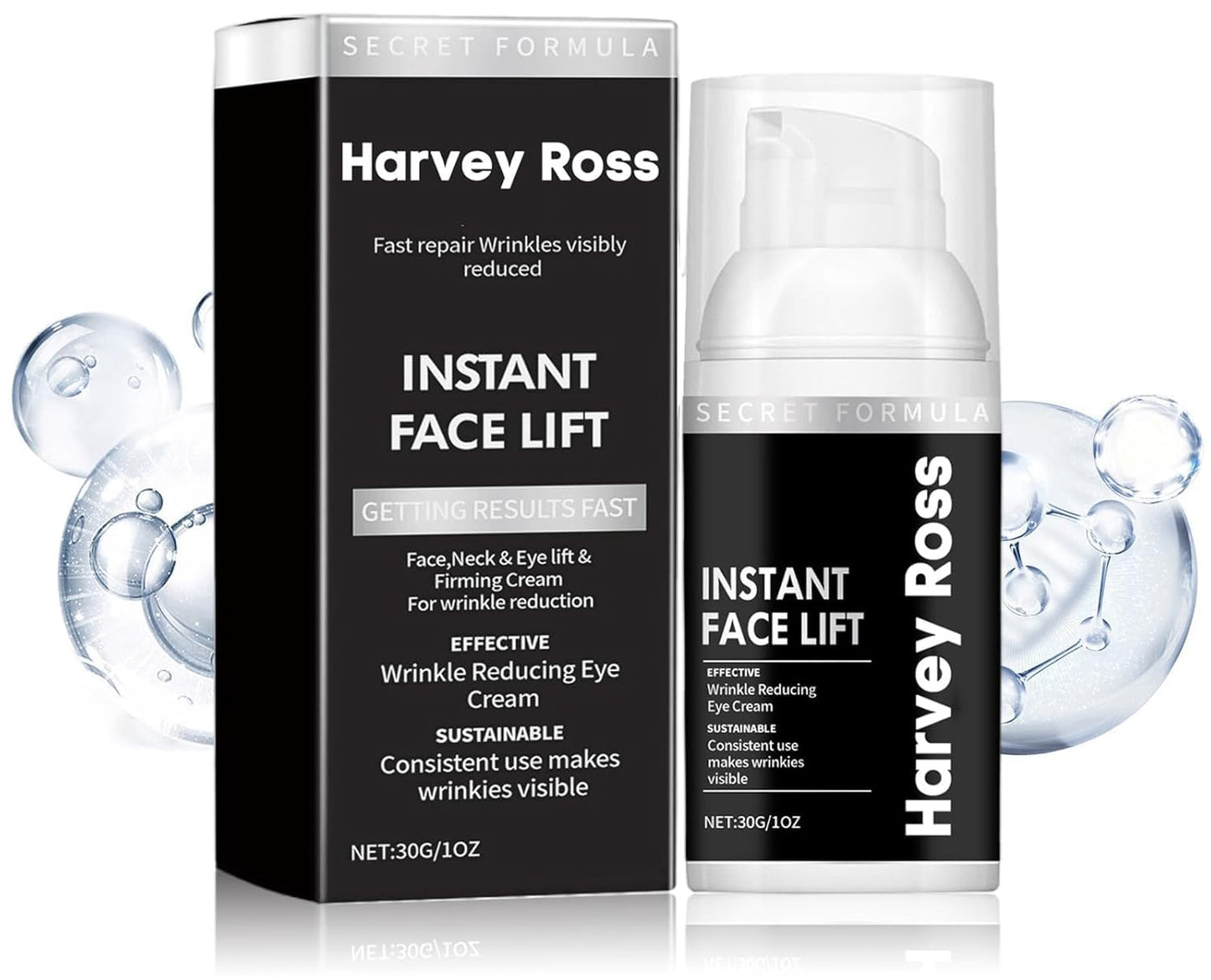 Instant Lift Plus Augencreme – Sofort straffende Augenpflege gegen Augenringe & Tränensäcke | Lifting-Effekt | 30 g