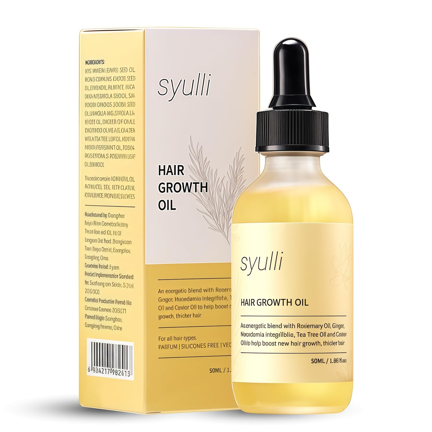 Rosemary Oil Hair 50ml, Hair Growth Oil, Nourishing Hair Serum, Strengthening Hair Serum, Scalp and Hair Strengthening Oil for Women and Men, for Stronger & Thicker Hair