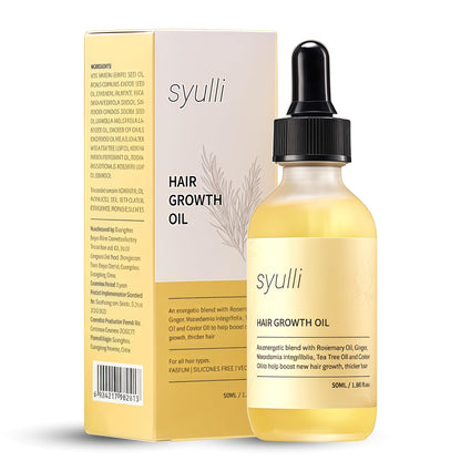 Rosemary Oil Hair 50ml, Hair Growth Oil, Nourishing Hair Serum, Strengthening Hair Serum, Scalp and Hair Strengthening Oil for Women and Men, for Stronger & Thicker Hair