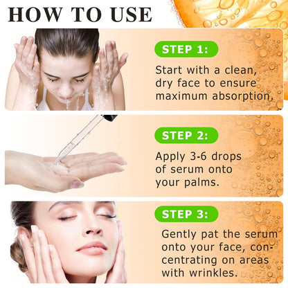 Vitamin C Serum Face 60 ml - 20% Vitamin C Serum High Dose with Vitamin E & Hyaluronic Acid | Anti-Ageing & Skin Renewal | Skin Whitening & Moisturising Serum Vitamin C for Face | Fragrance-Free