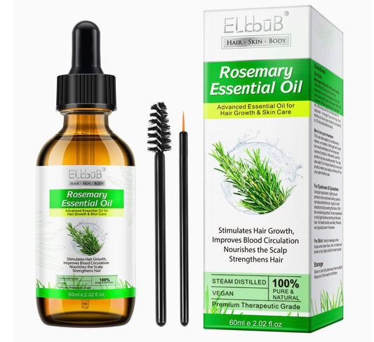 Rosemary Essential Oil for Scalp and Hair, Strengthening Oil for Scalp Care, Strengthens Hair, Stimulates Hair Growth for Men and Women, 60 ml