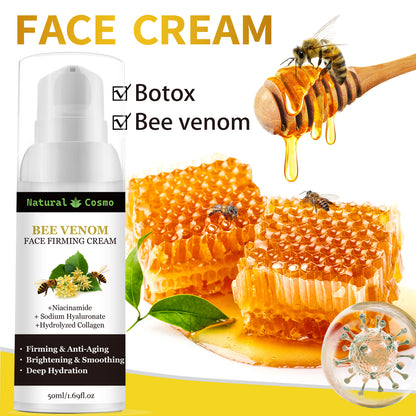 Naturkosmo Bee Venom Gesichtscreme – Straffende Anti-Aging Pflege mit Niacinamid & Hyaluronsäure, Intensive Feuchtigkeit, 50 ml