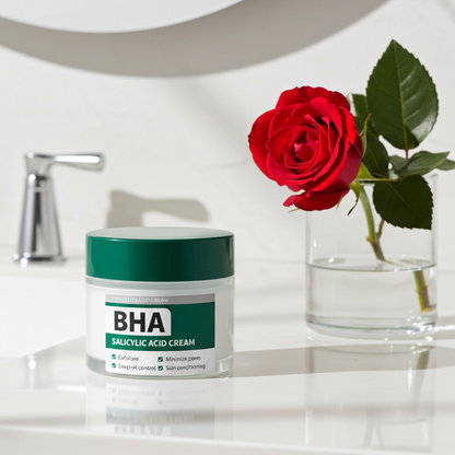 Naturkosmo BHA Salicylsäure Creme mit Ceramiden & hydrolysiertem Kollagen – Klärende Pflege für unreine Haut, 30 g