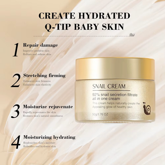 Naturkosmo Snail Cream with Hyaluronic Acid & Salicylic Acid – Moisturising Anti-Aging Care, 50 ml