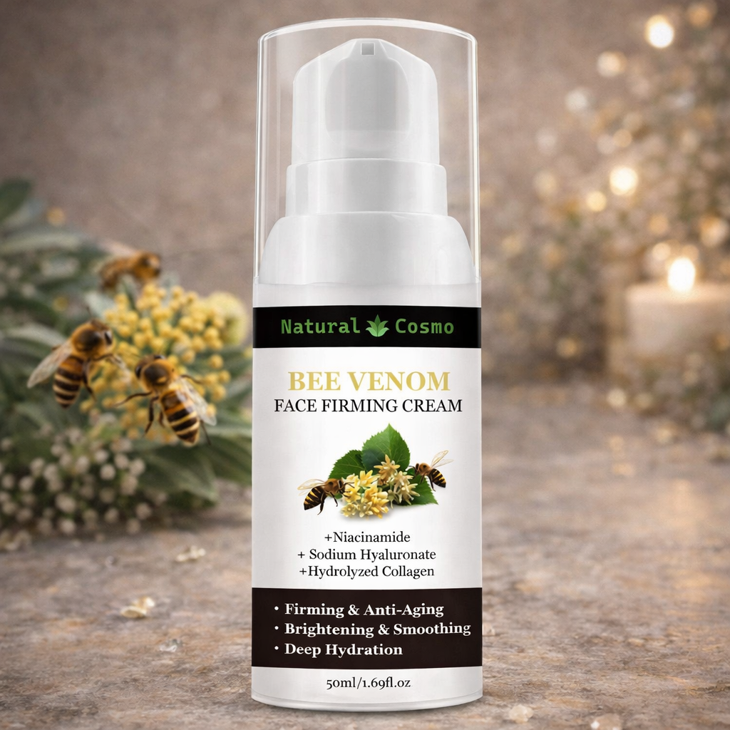 Naturkosmo Bee Venom Gesichtscreme – Straffende Anti-Aging Pflege mit Niacinamid & Hyaluronsäure, Intensive Feuchtigkeit, 50 ml