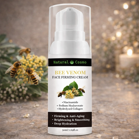 Naturkosmo Bee Venom Gesichtscreme – Straffende Anti-Aging Pflege mit Niacinamid & Hyaluronsäure, Intensive Feuchtigkeit, 50 ml